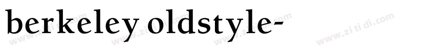 berkeley oldstyle字体转换